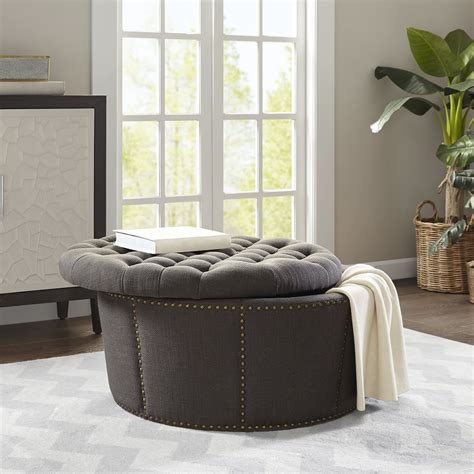 extra large round storage ottoman.